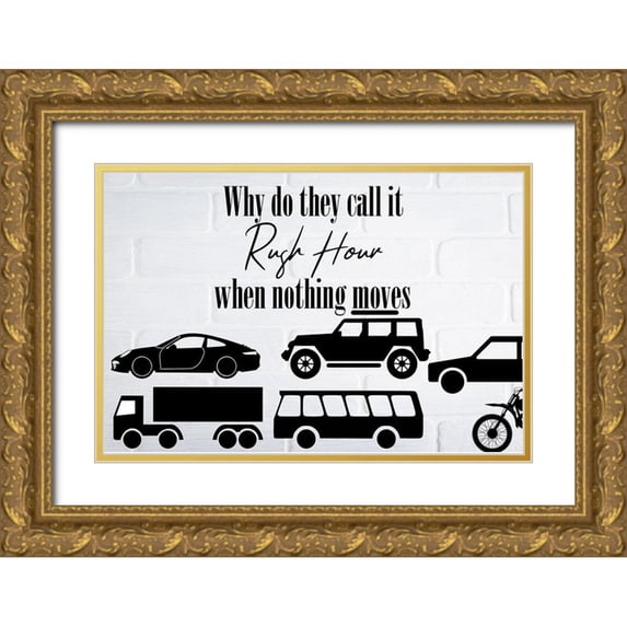Phillip, Jamie 32x23 Gold Ornate Wood Framed with Double Matting Museum Art Print Titled - Traffic