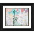 thumbnail image 1 of Phillip, Jamie 32x25 Black Ornate Wood Framed with Double Matting Museum Art Print Titled - Lady Liberty, 1 of 4