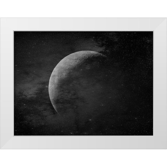 Phillip, Jamie 32x25 White Modern Wood Framed Museum Art Print Titled - Moon