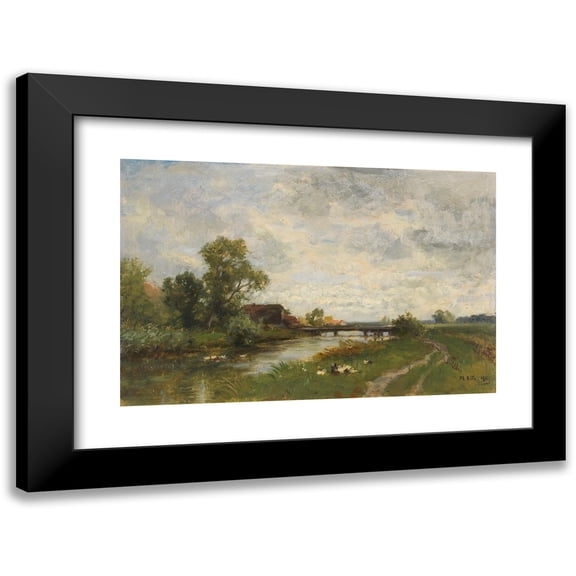 Phillip Röth 14x11 Black Modern Framed Museum Art Print Titled - In the Amper (1910)