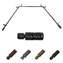 Phillipe 13/16" Bay Window curtain rod 20"-36", 38"-72" - Black