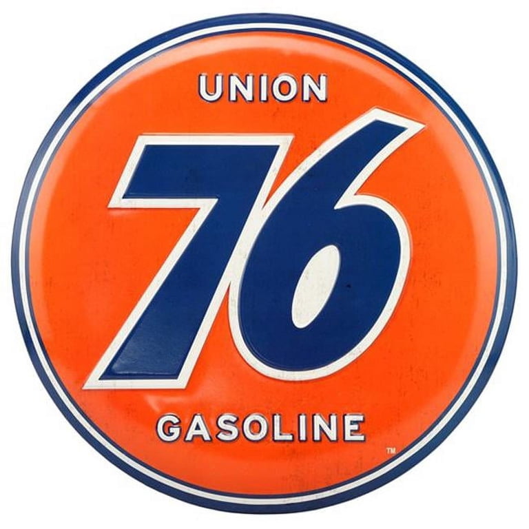 Phillips 66 90168738-S Union 76 Embossed Tin Button Sign - Walmart.com