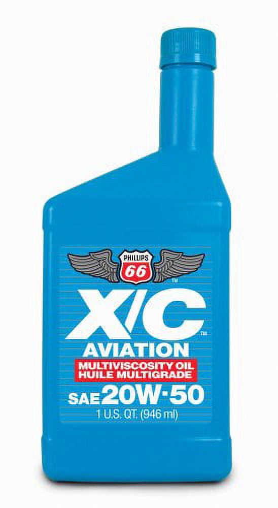 Phillips 66 X/C Aviation Oil 20w50 Engine Oil 1 quart bottle