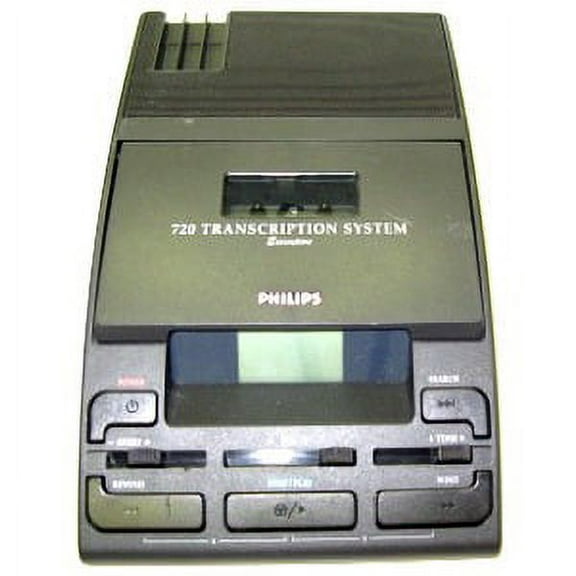Restored Phillips 720 Mini Cassette Transcriber Base Only with Exchange (Refurbished)