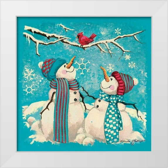 Phillips, Anita 15x15 White Modern Wood Framed Museum Art Print Titled - Bird Watching