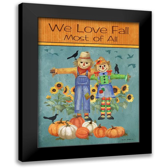 Phillips, Anita 15x18 Black Modern Framed Museum Art Print Titled - Love Fall