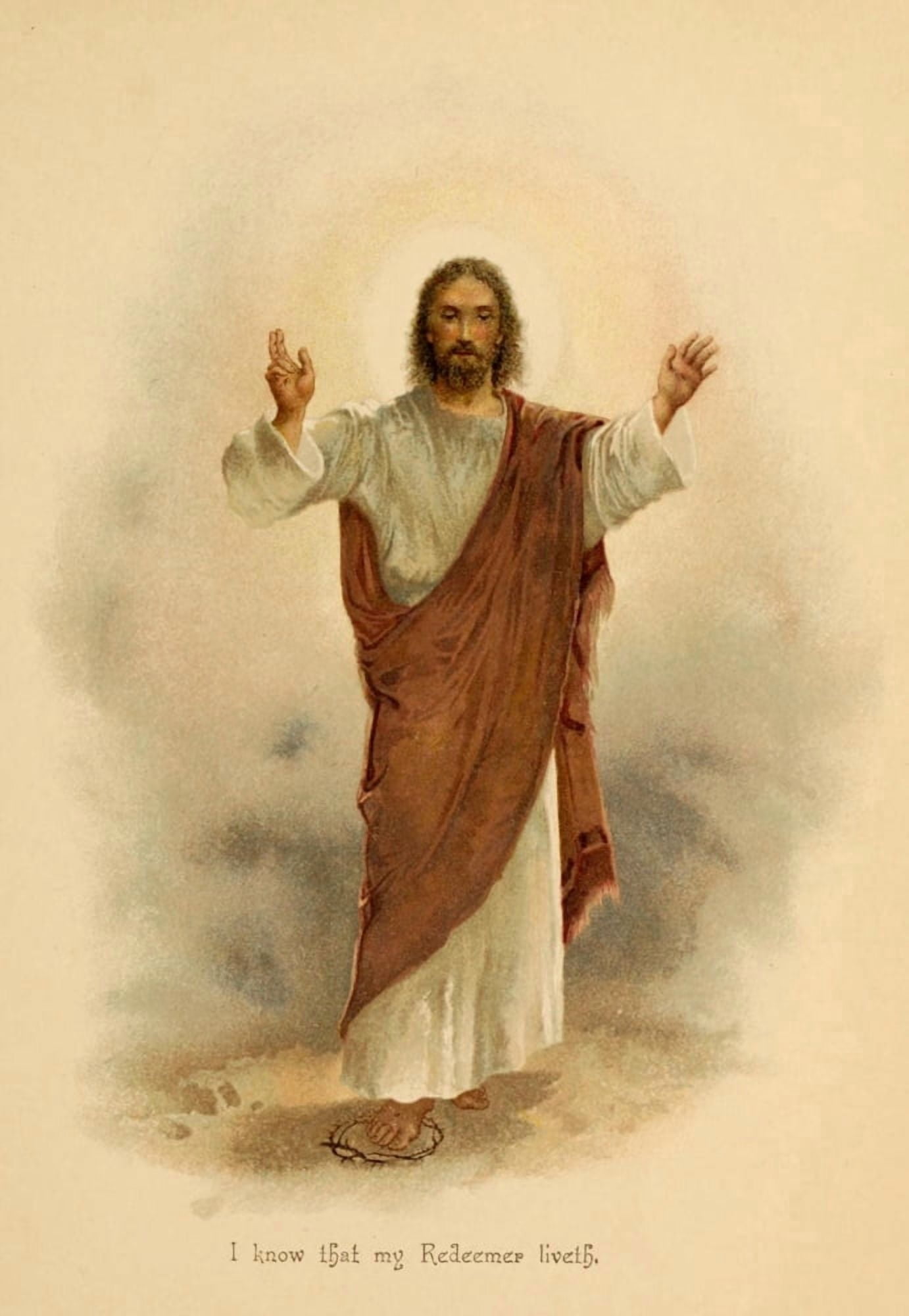 Phillips Brookss Poems 1890 I know that my Redeemer liveth Canvas Art - Unknown (18 x 24)