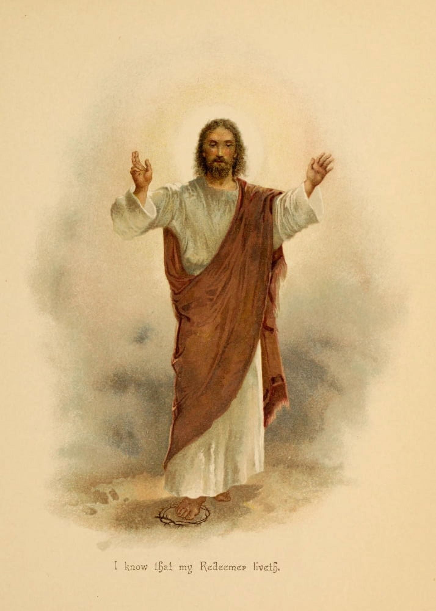 Phillips Brookss Poems 1890 Jesus Canvas Art - Unknown (18 x 24)