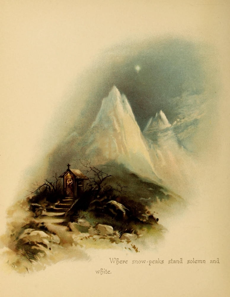 Phillips Brookss Poems 1890 Where snow peaks stand solemn Canvas Art - Unknown (18 x 24)