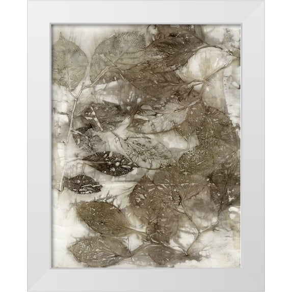 Phillips, Kathryn 12x14 White Modern Wood Framed Museum Art Print Titled - Dogwood Leaves I