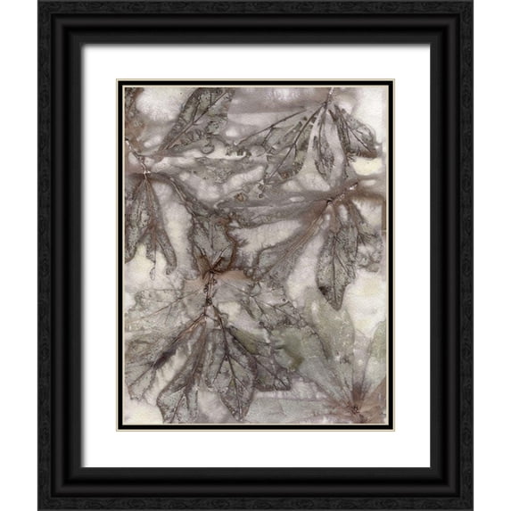 Phillips, Kathryn 20x24 Black Ornate Wood Framed with Double Matting Museum Art Print Titled - Water Oak Leaves