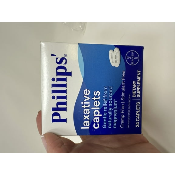 Phillip's Laxative Gentle Occasional Constipation Relief Laxative Caplets, 24 Ct, 3 Pack