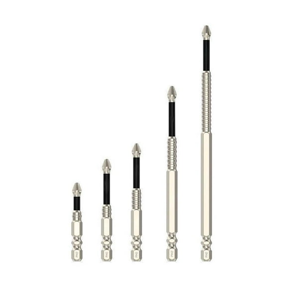 Phillips Magnetic Screwdriver Bit Set, 1/4 Inch Hex Shank Driver Bits with Holder, Anti-Slip Alloy Steel