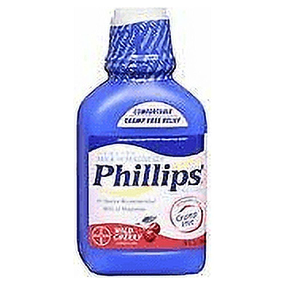 Phillips Milk Magnesia Relieve Constipation, Wild Cherry, 12oz, 3Pack