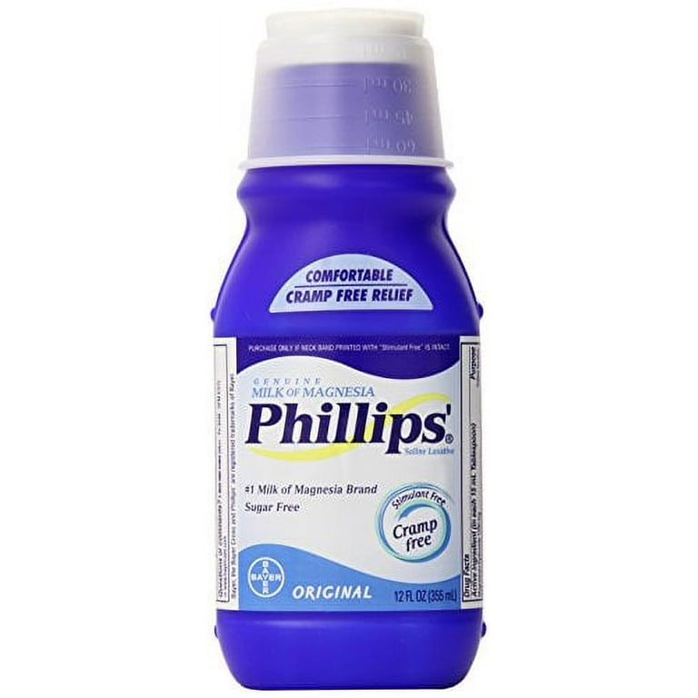 Phillips Milk of Magnesia Liquid Magnesium Laxative, Original 12 oz 