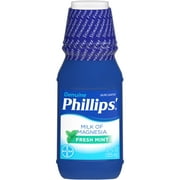 Phillips' Milk of Magnesia Laxative Antacid, Mint, 12 Ounces