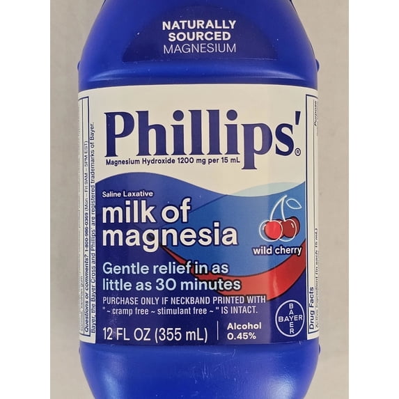 Phillips' Milk of Magnesia Wild Cherry 12 oz (Pack of 6)