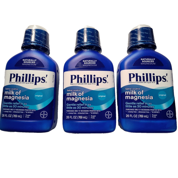 Phillips' Original Milk of Magnesia Liquid Cramp Free & Sugar Free, 2-Pack