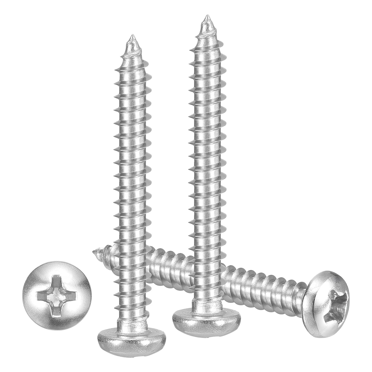 Phillips Pan Head Self Tapping Screw M4x30 50Pcs - Walmart.com