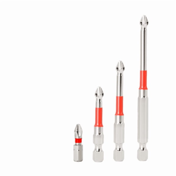 Phillips Screwdriver Bit Set, Magnetic S2 Steel PH2 Screwdriver Bits Set, Standard 1/4" Hex Shank, Multiple Lengths Available