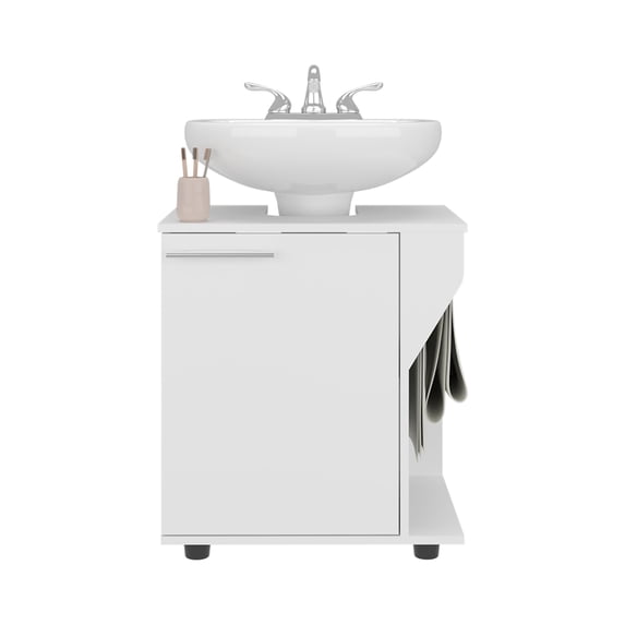 Phillips Under Sink Cabinet, Double Door Storage with Open Back for Pipes, Wide Unit, Freestanding Cabinet