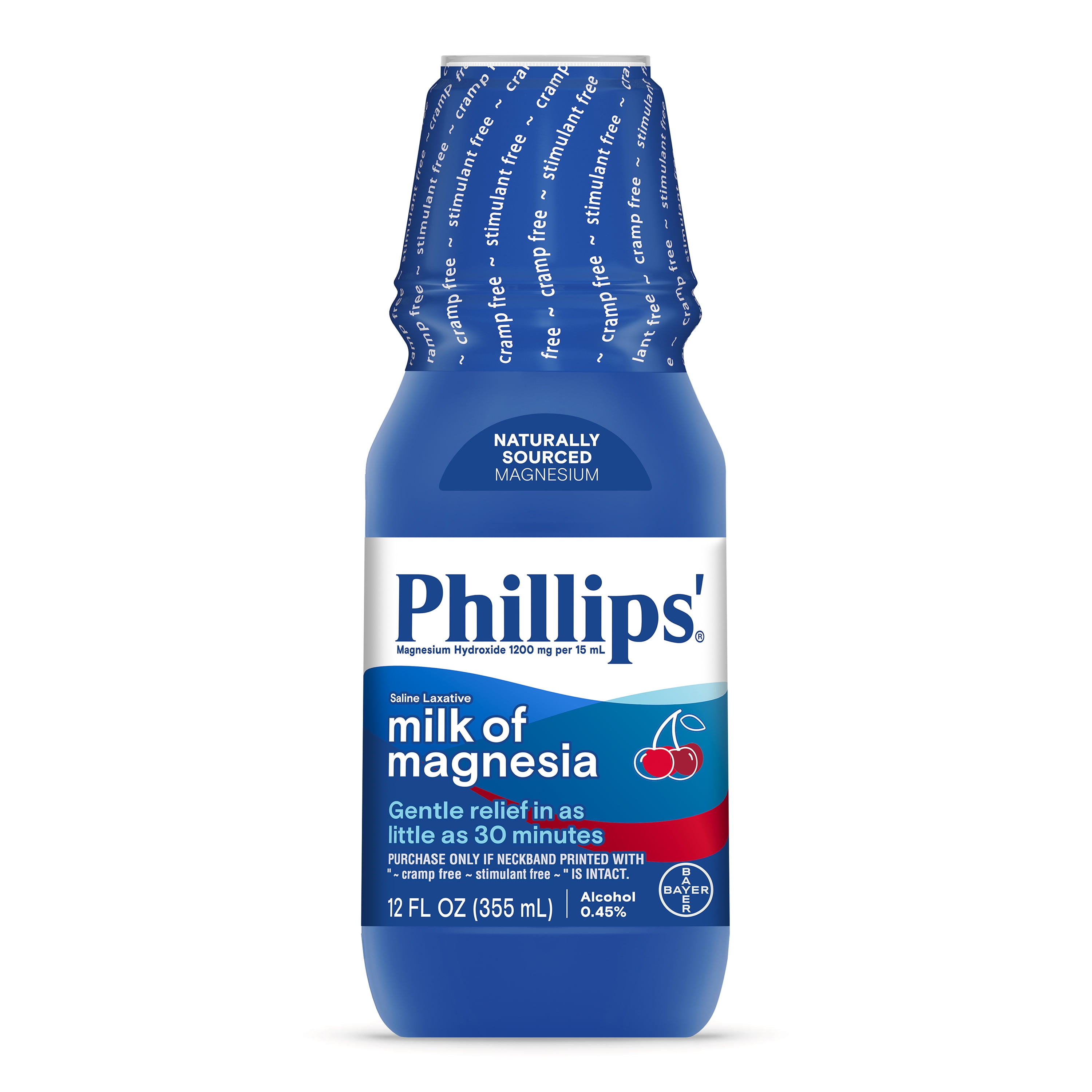 Phillips' Wild Cherry Milk of Magnesia Liquid Magnesium Laxative, 12 oz