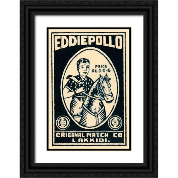 Phillumenart 11x14 Black Ornate Wood Framed with Double Matting Museum Art Print Titled - Eddie Pollo