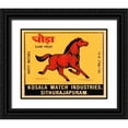 thumbnail image 1 of Phillumenart 32x26 Black Ornate Wood Framed with Double Matting Museum Art Print Titled - Kosala Match Industries Safety Matches, 1 of 4