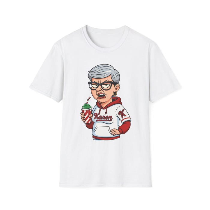 Philly Karen T-Shirt Baseball Philadelphia Tee, Gift for Sarcastic Friends, Unisex Softstyle T-Shirt, Humor Apparel, Casual Wear