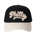 thumbnail image 1 of Philly Letter Embroidered Color Block Trucker Hat Unisex Adjustable Cotton Breathable Fashion Cap for Travel Daily Wear, 1 of 9