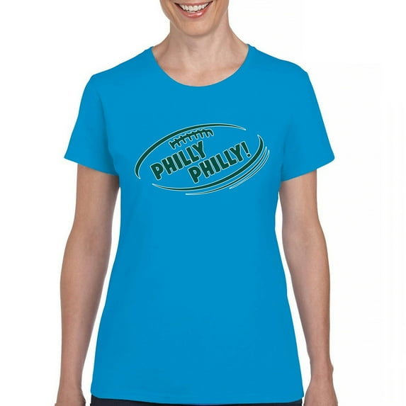 Philly Philly Funny T-Shirt Philadelphia Fan Football League Ball Game Champs City of Brotherly Love Women's Tee