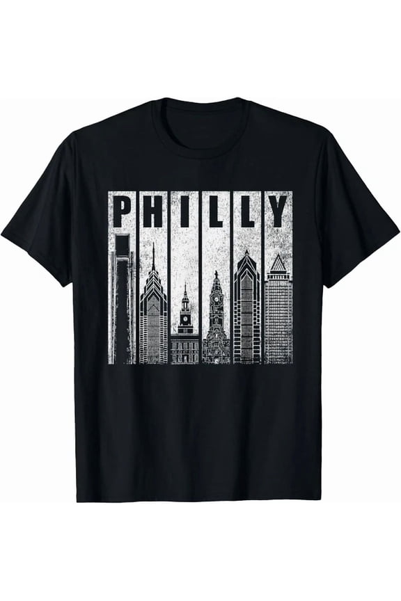 Philly Retro Philadelphia Skyline Philly City Unisex S-5XL T-Shirt, Vintage Birthday Gift