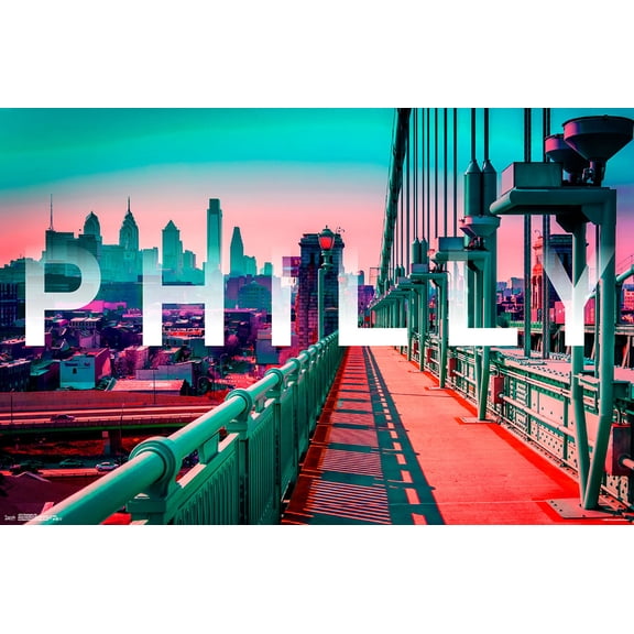 Philly - Skyline Wall Poster, 22.375" x 34"