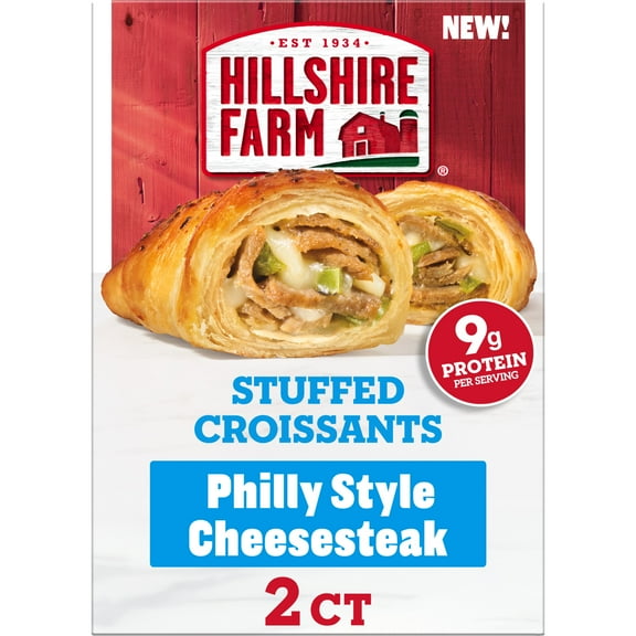 Hillshire Farm Philly Style Cheesesteak Stuffed Croissants, 8 oz, 2 Count (Frozen)