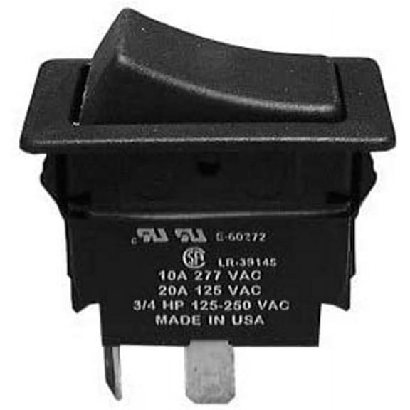 30-600 - ROCKER SWITCH 1P1T 20A ON-OFF 0.25in QC 20a/125vac 10a/277vac