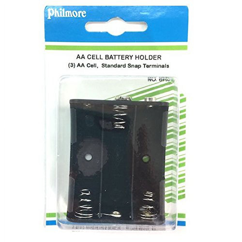 Philmore Three AA Battery Holder w/ Snap Connector BH331