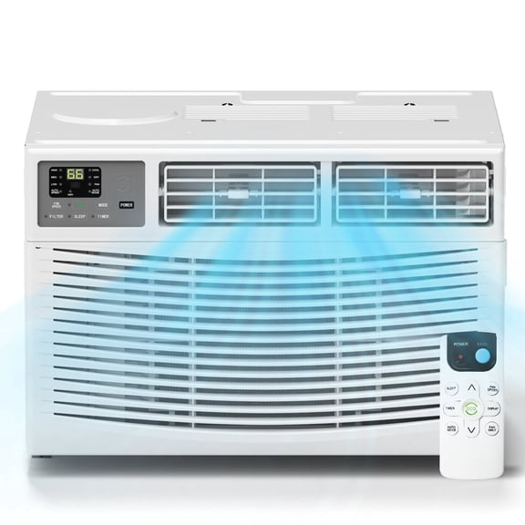 PhiloDeco 10000 BTU Window Air Conditioner 450 sq ft. Intelligent AC, LED Display Screen, with Remote Control, Can be Used as a Dehumidifier/Fan