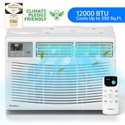 PhiloDeco 12000 BTU Window Air Conditioner 550 Sq Ft. Intelligent Ac Units, LED Display Screen, Operates Quietly, Energy-Saving. Timer   Sleep and ECO.with Remote Control, Dehumidifier