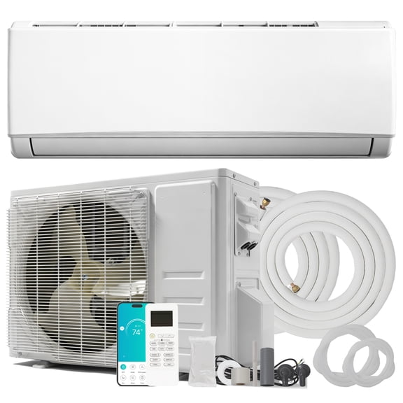 PhiloDeco 18000 BTU Wi-Fi Ductless Mini Split, 208-230V 05 Series Wall-Mounted Inverter AC & Heat Pump with Energy-Saving Mode, Installation Kit Included