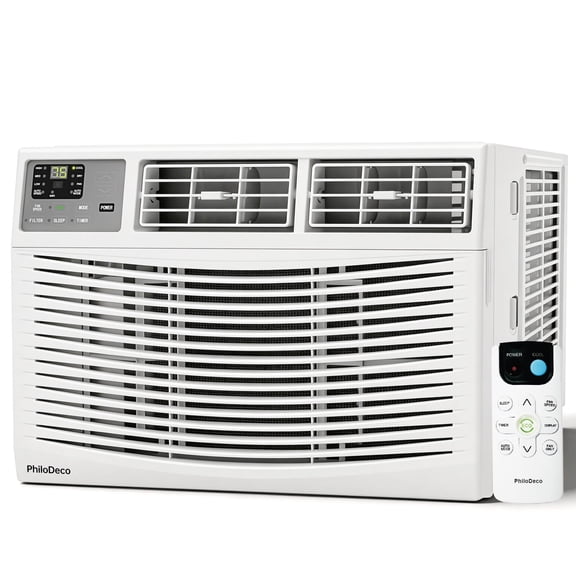 PhiloDeco 18000 BTU Window Air Conditioner 1000 sq ft. Ac Units Intelligent , LED Diswplay Screen, with Remote Control, Can Be Used as a Dehumidifier/Fan, Operates Quietly, Energy-Saving. 24 Timer