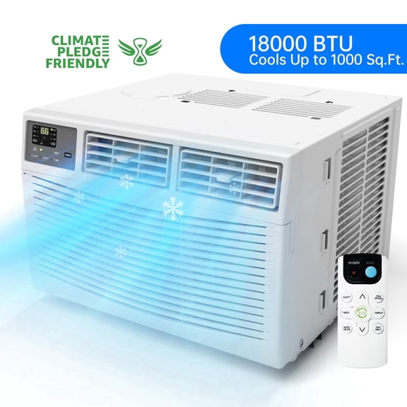 PhiloDeco 18000 BTU Window Air Conditioner 1000 sq ft. Ac Units Intelligent , LED Diswplay Screen, with Remote Control, Dehumidifier/Fan, Operates Quietly, Energy-Saving. 24 Timer, 208/230 VOLTS