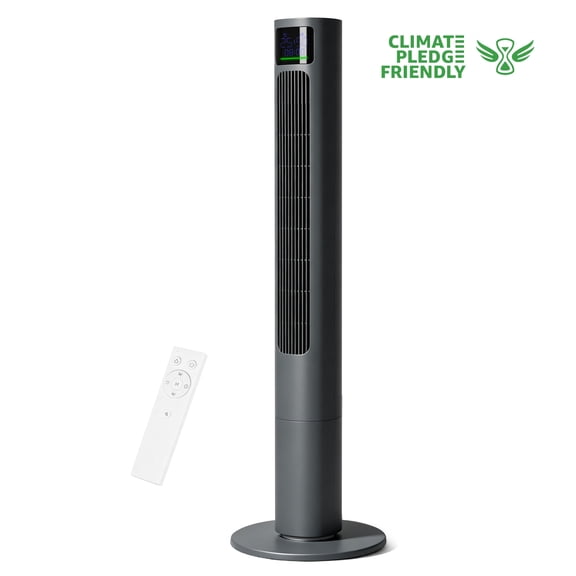 PHILODECO 45" Smart Tower Fan,Featuring Temperature and Humidity Display,4 Speed Settings and Modes,80 Oscillation,12-hour Timer, Remote Control,Sleep Mode For Bedrooms, Living Rooms and Offices