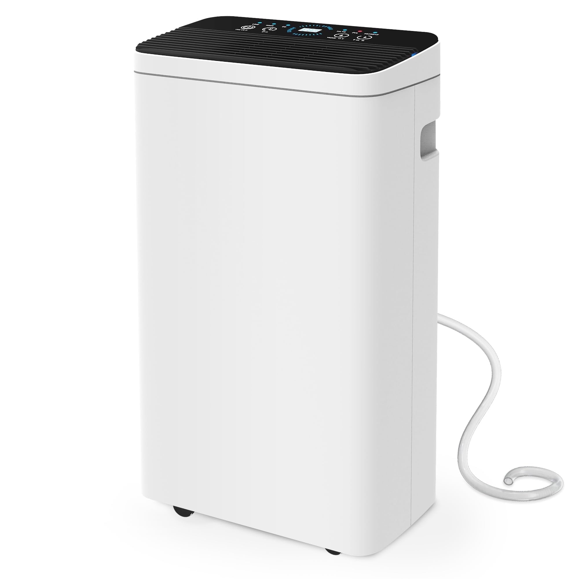 Kcpolre 30 Pint Dehumidifier for Homes, Basements & Large Rooms (1500 sq. ft.) - Ultra Quiet, Intelligent Humidity Control, Portable with Drain and Easy-Clean Water Tank