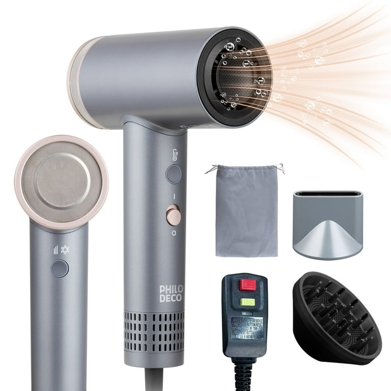 PhiloDeco Hair Dryer for Women, 110000 RPM Professional Ionic Hair