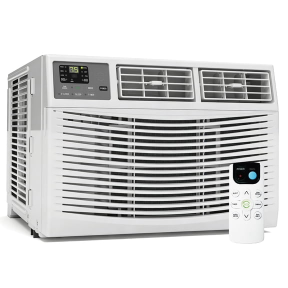 PhiloDeco14,000 BTU Smart Window Air Conditioner, Remote Control, Smart Controls, Rooms up to 350 Sq.Ft. Reusable Filter,3 Fan Speed,24h Timer