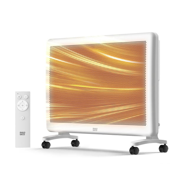 Philodeco Convection Panel Space Heater, 1500W Portable and Wall Mounted, Indoor Full Room Heater with Intelligent Thermostat, Timer, Remote Control, Child Lock