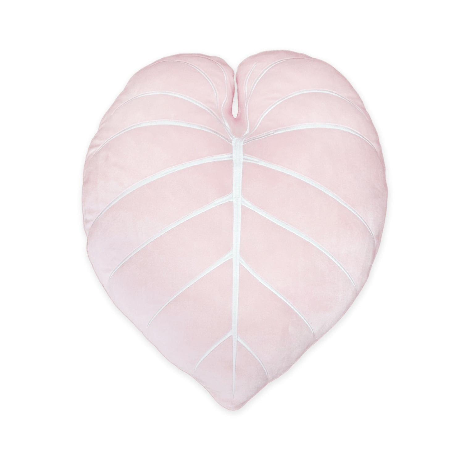 Philodendron Gloriosum Leaf Plush Pillow - Baby Pink - Walmart.com