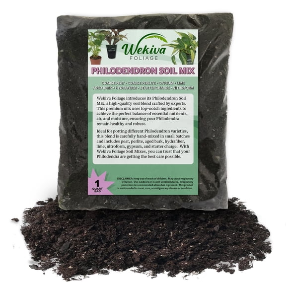 Philodendron Growing Soil Mix 4 Quarts - Custom Soil Blend Potting Mix for Philodendron Plants Specially Developed by and for Professional Nursery Growers - Nutrient-Rich Formula