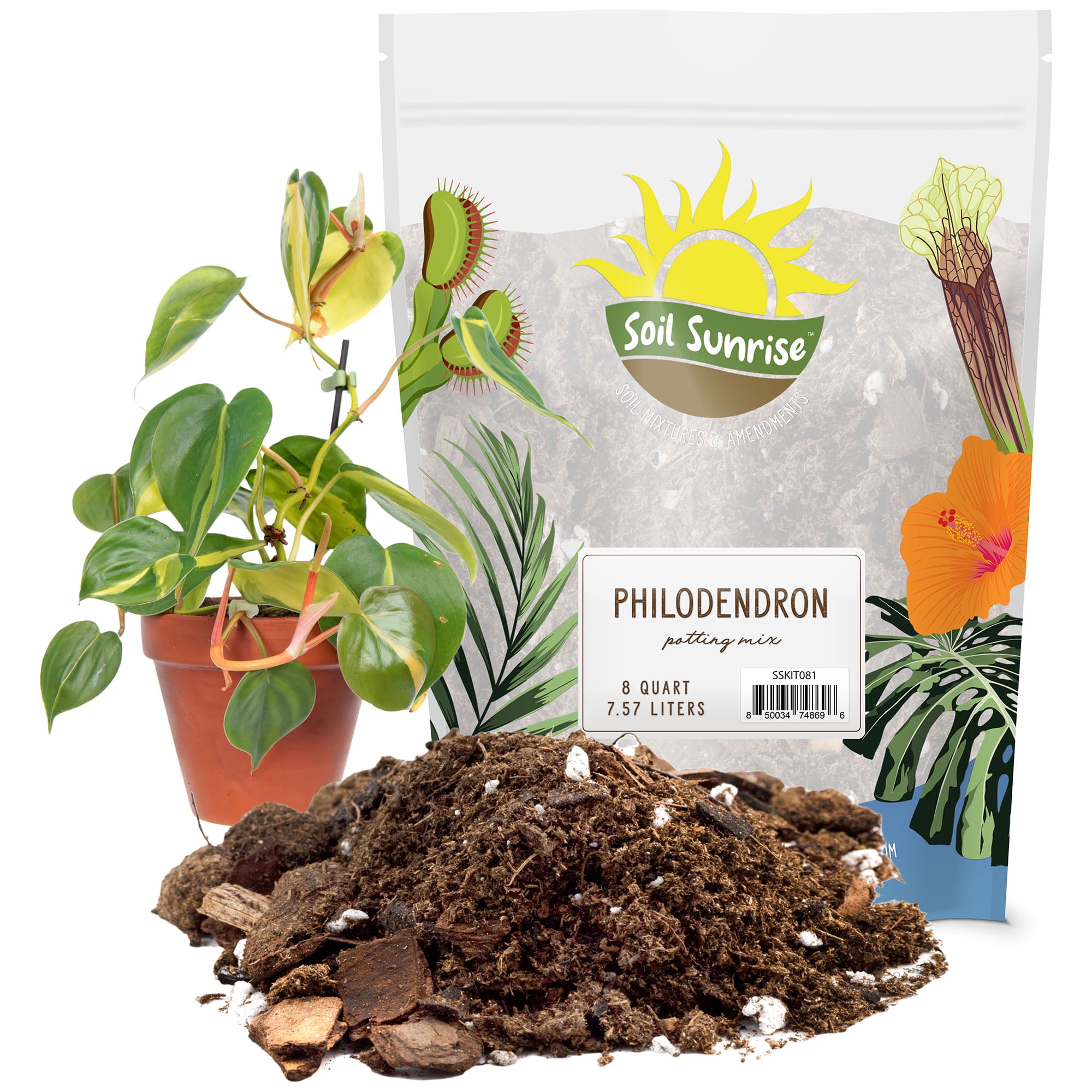 Philodendron Plant Potting Soil Mix (8 Quarts), Special Blend for Heart