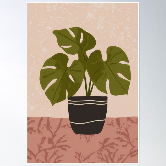 Philodendron Poster Wall Art, Modern Wall Decor For Living Room Bedroom, 8x12 UNFRAMED